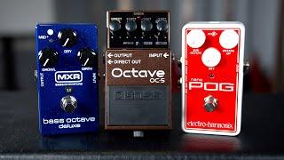 BASS OCTAVE SHOOTOUT // Boss OC-5 vs. MXR Bass Octave Deluxe vs. EHX Nano POG