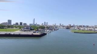 Drone Flyover Atlantic City Casinos and Harbor