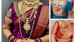 80 New Aari work Bridal Blouse Designs | Maggam Work Blouse Design for  Bridal / blouse design