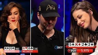 Phil Hellmuth, Jennifer Tilly, Samantha Abernathy $25/$50/$100 Texas Holdem' Poker Livestream Cash