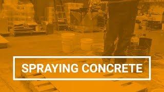 Spraying a Polished Concrete Floor