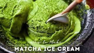 Homemade Matcha Green Tea Ice Cream [No Machine Needed!]