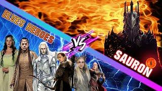 ELVES HEROES Vs SAURON - BFME 2 - THE BATTLE FOR MIDDLE EARTH 2