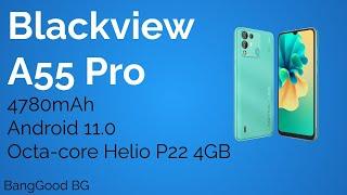 Blackview A55 Pro  6.5 inch HD Screen 4780mAh Android 11.0 Octa-core Helio P22 4GB RAM 64GB