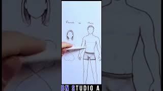 New reel video male vs female fast sketch drawings bn studio a p.  #newvideo #malefemale #sketch