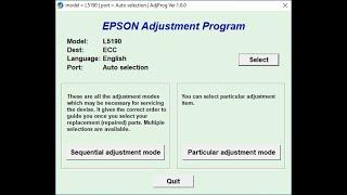 How to Reset Epson L5190 With Resetter