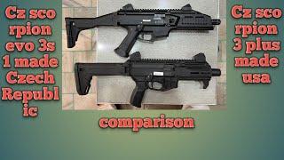 Cz scorpion 3 plus made USA vs Cz scorpion evo 3 s1 made Czech Republic