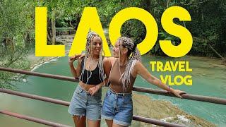 Laos Travel Vlog | Hot air balloons, limestone cliffs & Kuang Si Waterfall