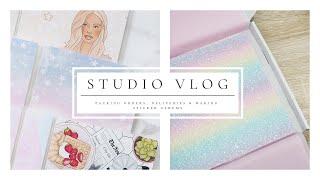 Studio Vlog 26 // Packing Orders, Deliveries & Making Sticker Albums // Silent Vlog