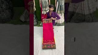 A very beautiful pure pasmina silk pink and green colour Sarees ￼#trending #youtube #saree #fashion