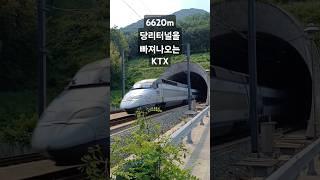 6,620m 당리터널을 빠져나오는 #KTX #기차여행