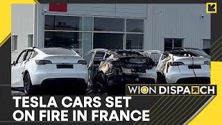 Dozen Tesla Cars Damaged in Suspected Arson Attack in Toulouse | World News | WION Dispatch