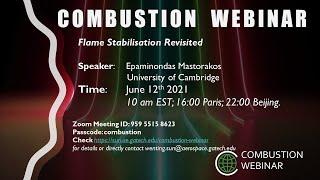 Flame Stabilisation Revisited; Speaker: Epaminondas Mastorakos