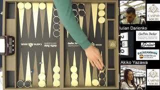 Backgammon World Series Sochi 2018 R3   Iulian Darienko vs Akiko Yazawa