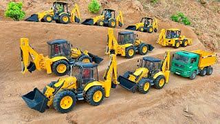 Jcb 3dx backhoe and Tata tipper truck 2518 parking videos | jcb cartoon | dumper gadi