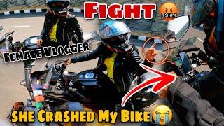 Fight With Girl Rider | She Crashed My Bike  Ep : 01 | #svf #tamil #sandyviews #duke390 #motovlog