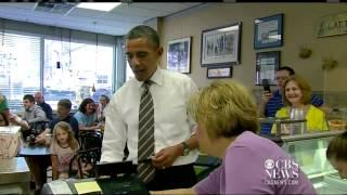 Obama stops for ice cream in Cedar Rapids