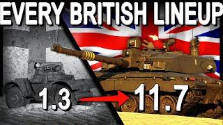 ONE Match With EVERY BRITISH LINEUP (War Thunder)