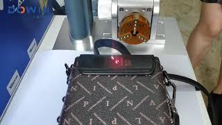 Leather bag laser printing marking machine for your name logo picture.