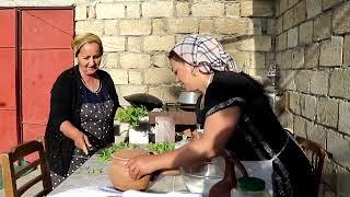 Spiral Zrazy Pizza and Minced Plov in the Oven Young Azerbaijani Family Village Kitchen