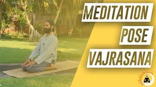 MEDITATION POSE - VAJRASANA (diamond)  []  www.21stCentury.Yoga ~ Manish Pole