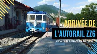 Arrivée de l'autorail Renault ABH ZZ6 en Gare de Saint André les Alpes