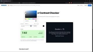 Videoguide - Quick Color Contrast Check, Coolor Webiste, Text and Background Visibility, Readability