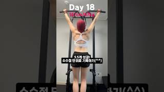 턱걸이 도전 Day 18｜여자 풀업 5.5개ㅋㅋ 소수점도 포기 못해