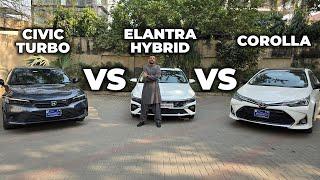 Is mein sey behtar kaun? Civic vs Elantra vs Corolla