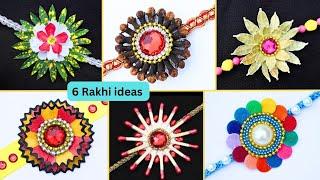 6 DIY Easy Eco Friendly Rakhi making For Competition| How to make Rakhi at home| Rakhi tutorial 2024