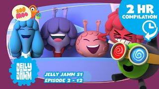 Jelly Jamm - 2 HOUR Compilation Video Season 1  Eps. 2-12 - FULL EPISODES Cartoons for Kids  @ZooMoo