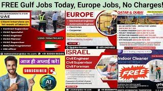 FREE Gulf Jobs Today! Russia jobs, gulf jobs 2025, dubai jobs, Kuwait jobs, Israel jobs, europe jobs