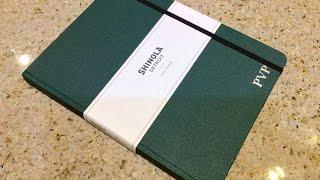 Shinola large hard cover linen paper journal with monogram