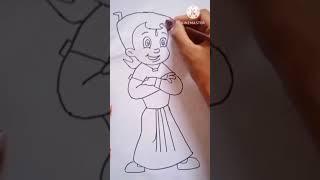 Chotta Bheem Drawing| easy and Simple| Arts with Srushti| #trending #drawing #chottabheem #cartoon