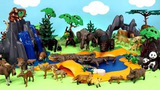 Building Playmobil Diorama for Big and Small Animal Figurines / Dino Story video