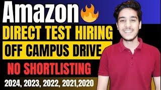 Direct test hiring 2024 | Amazon off campus drive for 2024 batch | amazon transportation specialist