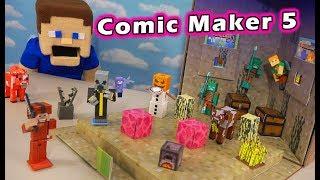 Minecraft Comic Maker HUGE Playset Mattel Unboxing Series 5 - Exclusive Mailer