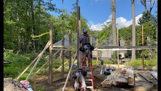 Pole Barn Construction And Instruction:  Setting Post and Framing