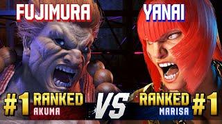 SF6 ▰ FUJIMURA (#1 Ranked Akuma) vs YANAI (#1 Ranked Marisa) ▰ High Level Gameplay