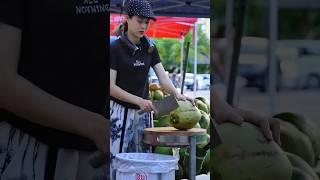 Coconut egg craftsman sets up stall #shorts #coconut #food