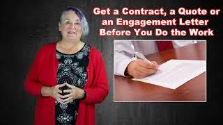 Get a Contract, a Quote or an Engagement Letter Before You Do the Work