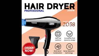 Hair Dryer Professional Ionic Salon Style Blower 2038 & Pro-885