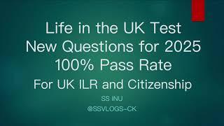 Latest Update 2025 - Life in the UK Test New Additional Questions 2025