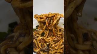 black bean sauce udon noodles #asmr #koreanfood