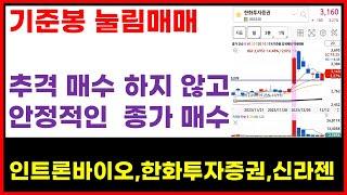주식매매기법,기준봉매매기법/인트론바이오,한화투자증권,신라젠,한농화성,썸에이지    #기준봉매매 #주식매매 #종가매수
