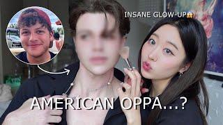 I TURNED MY AMERICAN FRIEND INTO A SEXY OPPA! Insane glow up 