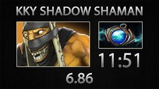 Dota 2 Shadow Shaman Fast Farm - Kuroky - Aether Lens - 11:51 [6.86]