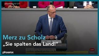 Friedrich Merz zur Regierungserklärung von Olaf Scholz zur aktuellen Lage am 13.11.24