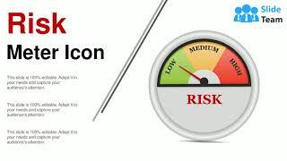 Risk Meter Icon Ppt Example