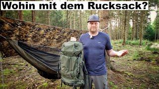 Wohin mit dem Rucksack? 7 Möglichkeiten den Rucksack beim Hängematten Camping unter zu bringen